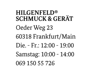 Adresse: HILGENFELD SCHMUCK & GERÄT